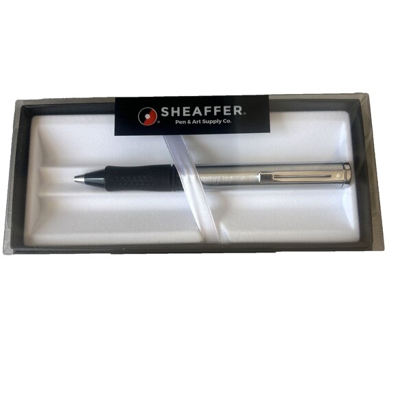 Sheaffer Award Ballpoint Pen Brushed Chrome Barrel N2919051 NEW In Gift Box - Picture 1 of 6